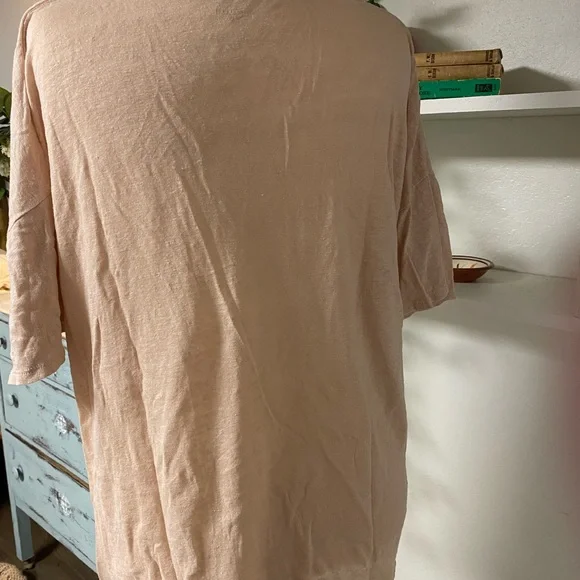 Boho Embroidered Top in Dusty Pink and Brown - Picture 7 of 12